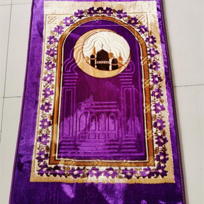 Anti Slip Backing Raschel Prayer Rug Islam Prayer Mat for Muslim