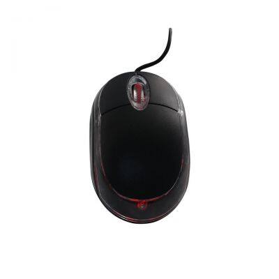 Hot Selling Optical Mini 3D Wired Mouse Black Convenient Noiseless USB Computer Mouse