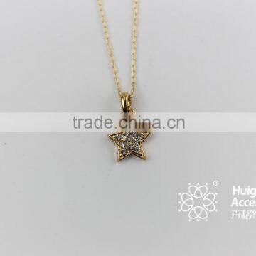 Gold Plated Star Necklace with Diamond necklace jewelry