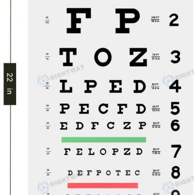 Premium Snellen Eye Chart Wall Chart Plastic Waterproof Snellen Charts for Eye Test Exams 10 Feet 9 X 14 in Eluxe Occluder Plus photo-3