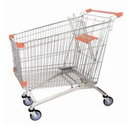 240L European Style Supermarket Shopping Push Trolley