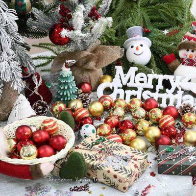 Wholesale 50-Piece Christmas Ball Sets: Electroplated, Hand-Painted Plastic Ornaments for Trees & Weddings photo-5