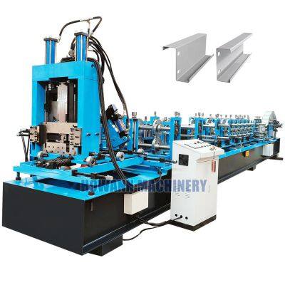 High-Speed Automatic C Z Purlin Roll Forming Machine Multi-Function Full Automatic Steel Frame Featuring Motor Bearing PLC