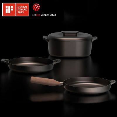 New Products Non-stick Pans Polished Cast Iron Cookware Set
