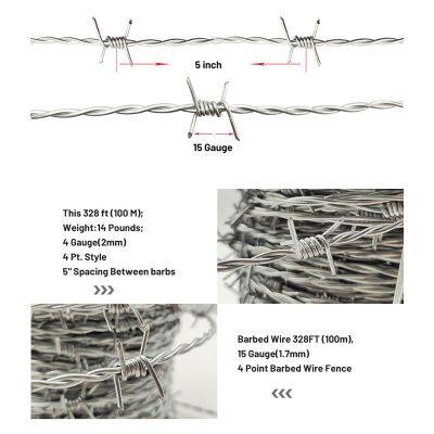 Wholesales Fencing Hot Dipped Galvanized Barbed Wire photo-4