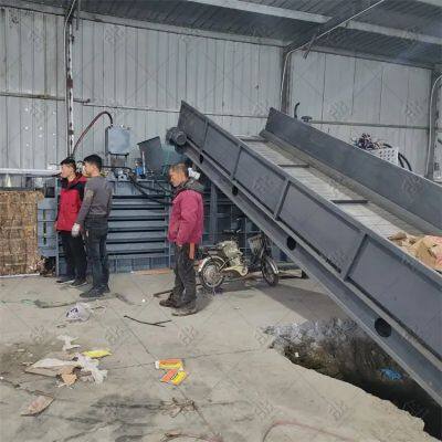 80T Horizontal Hydraulic Packer For Compressing Waste Paper Package Machine photo-4