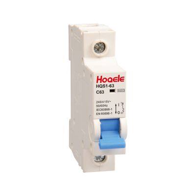 MCB SKD SP DP TP HQS1-63 C65 Miniature Circuit Breakers MCB Air Switch 6A 10A 32A 40A 63A