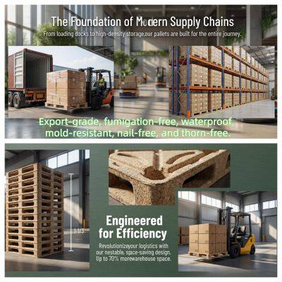 Food and Pharmaceutical Grade Molded Wood Pallets — Nail-Free, Splinter-Free, Safe, and Eco-Friendly photo-2