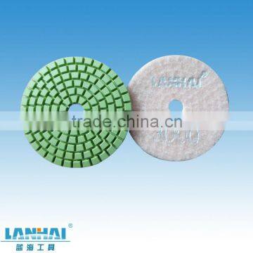 4" Wet use diamond hand polishing pads for granite/tiles/porcelains