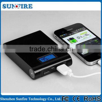 Smart display 12000mah portable power bank with ce rohs