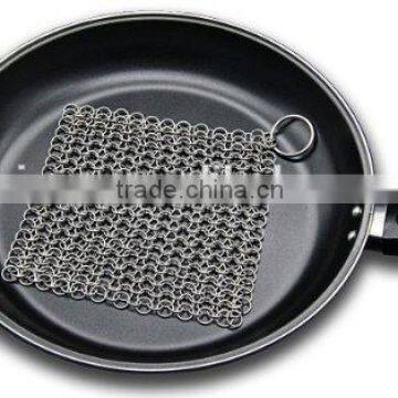 Cast Iron Pans Cleaner Stainless Steel Chainmail Scrubber
