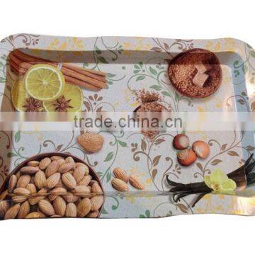 OEM custom design antique metal serving tin trays