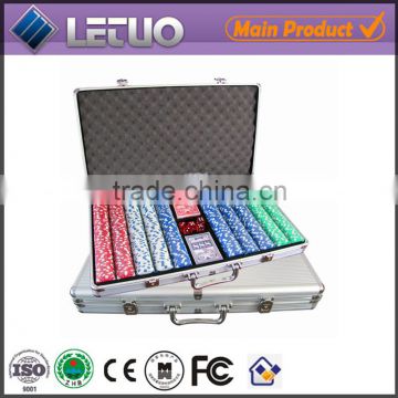 New design aluminium poker chip case / playing cards set / poker set