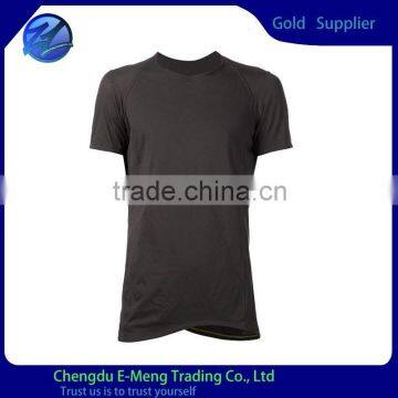 Wholesale Solid Color Stylish Blank Tshirt in Black for Men