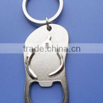 Blank Metal Sand Blasting Slipper Shape Keychain Bottle Opener