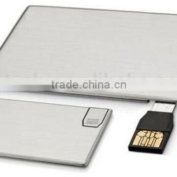 USB 2.0 High Speed Business Card metal usb flash drive 2GB for Promotion Gift