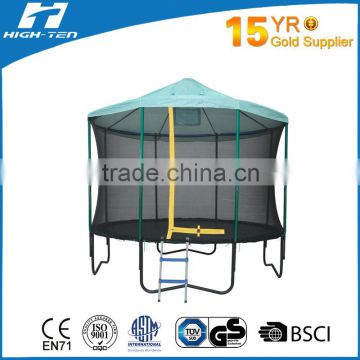 8ft non-spring trampoine and enclosure with top roof