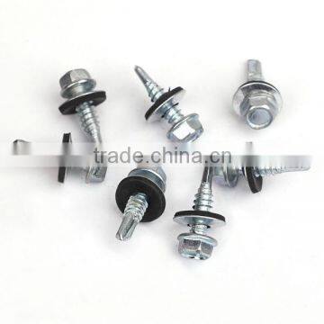 Hex Washer Head self drilling screws with EPDM Washer