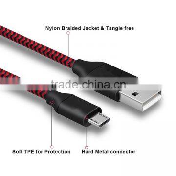 Sturdy Nylon Braided Micro USB Charging Data Cable photo-3
