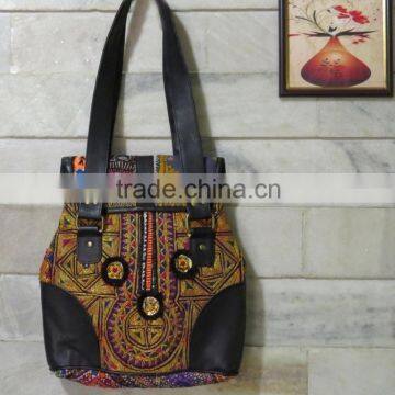 Leather Antique patch bag Stylish Tribal Banjara Shoulder Bag