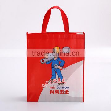 Wholesale cheap fashion plastic coated non-woven bag