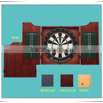 Cabinet Realistic Finish Set Walnut Dartboard Gameroom Trademark Darts BoardLuxury MDF Wood Dart Cabinet