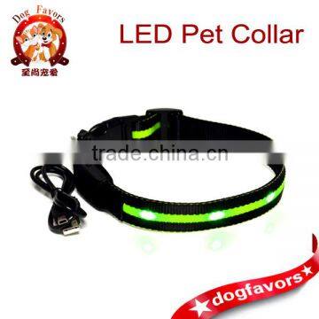 Rechargeable LED Electronics USB Dog Collar