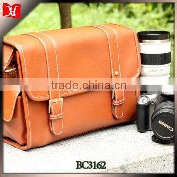 Fashion dslr leather camera bag un unsex leather bag camera