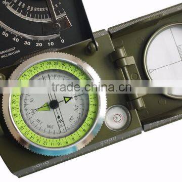 Metal Waterproof and Shockproof Compass Zinc Alloy Material Military Green photo-3
