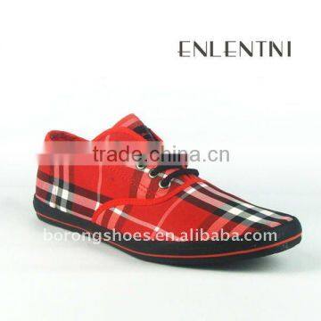 lattice pattern Lace-up casual men shoes factory price