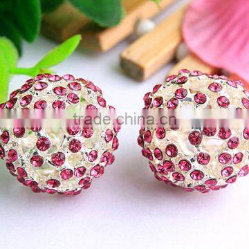 Wow !!! 2016 Fashion Large round 20mm chunky alloy rhinestone crystal berry gumball loose beads for DIY necklaces making!