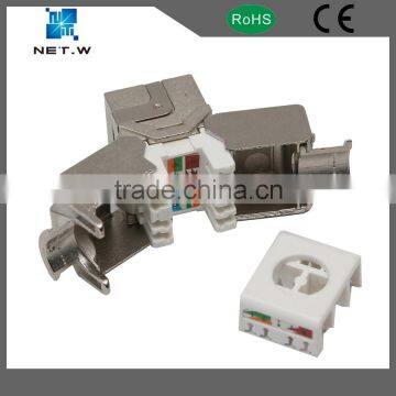 Tool less keystone jack, rj45 FTP keystone insert, cat5e keystone data jacks