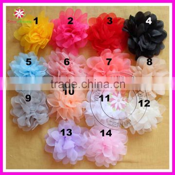 4.7" Gauze organza garment flowers for shoes Hair accessories,organza flower, baby girls hair flowers