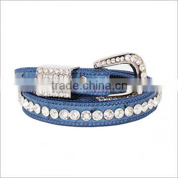 Rhinestone Stud & Buckle Accent Belt