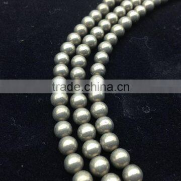 Wholesale Pyrite, 4-8mm Semi Precious Stone Beads, Pyrite Stone Loose Round Beads photo-2