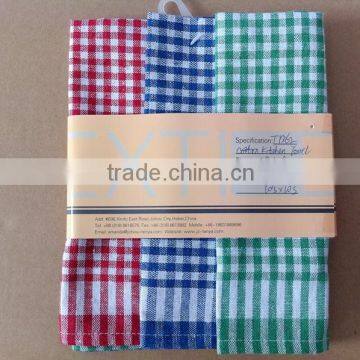 Cotton/Polyester check fabric dish /tea towel TY362