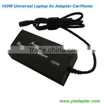 Universal 100w ac dc power supply adapter for home and car