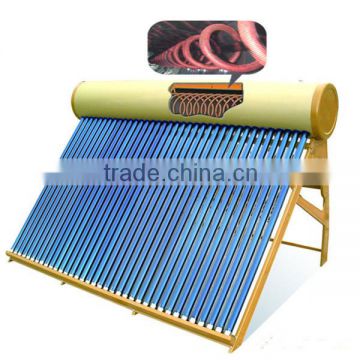 high quality thermosyphon heating solar water heater with copper coil