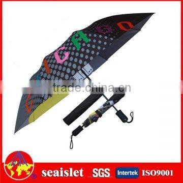 custom design auto open 2 folding umbrella