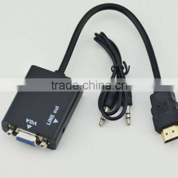 Factory vga to hdmi cable hdmi to vga and audio adapter for PC DVD HDTV
