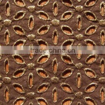 Embroidered Foil Cotton Fabrics