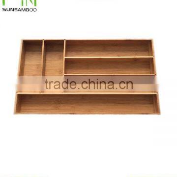 Hot Sell Cutlery Bamboo Box ,kitchen cutlery tray