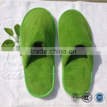 Wholesale Green hotel coral fleece winter super warm slipper bathroom slippers