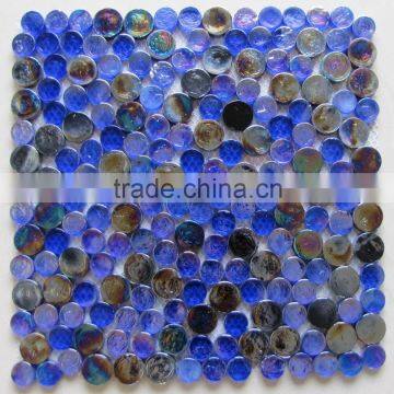 High quality of glass mosaic tile with rainbow effect decorative bathroom.