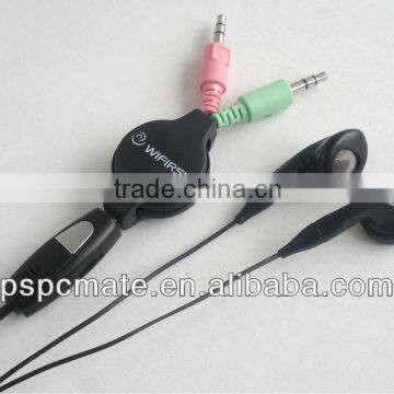 New Portable Flat Cable Earphone Stereo Earphone