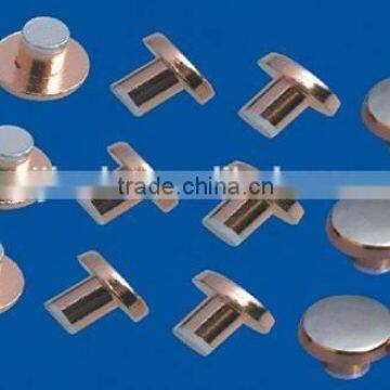 Ag Agcu rivet-type contacts Three composite rivets for relays and switches