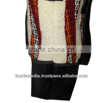 Handmade Moroccan Kilim Bags Tote Leather and Kilim Handbag New Style Ref22 photo-3