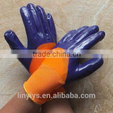 [Gold Manufacturer, Trade Assurance, Hot Sale] Wholesale 13 gauge nylon glove core nitrile full coated work glove