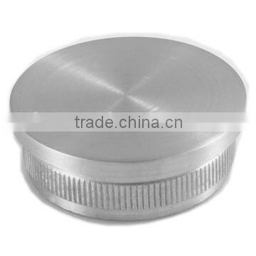 SS/stainless steel pipe end cap/absturzsicherung gelander/Stainless steel Flat Curved End Cap