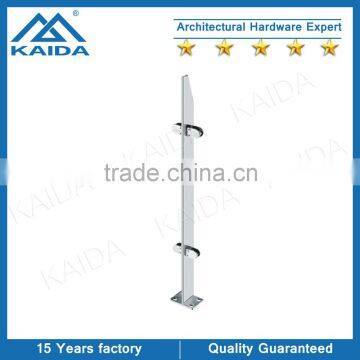 Popular stainless steel plate pillar balustrade with glass clamp